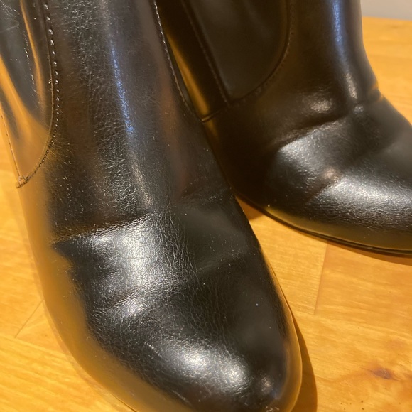 Franco Sarto Womens Knee High Boots Heels Shoes Size 7 Black Pull on Round Toe - Picture 3 of 7
